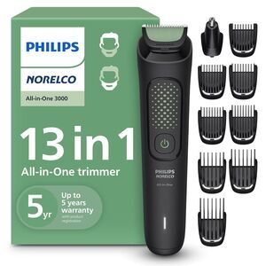 Philips Norelco Men's All-in-One 3000 Series 13 in 1 Trimmer MG3919/50 Black